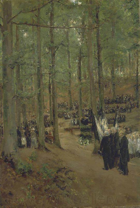 Max Liebermann Memorial Service for Emperor Frederick at Kosen Norge oil painting art